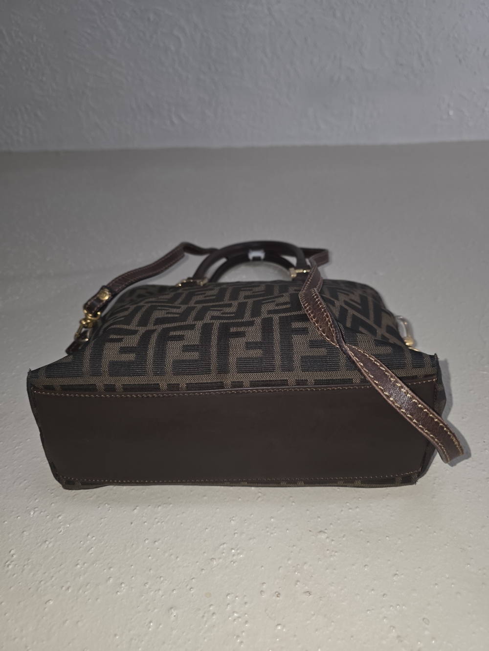 Fendi Brown Zucca Canvas Top-Handle Bag - Picture 5 of 10